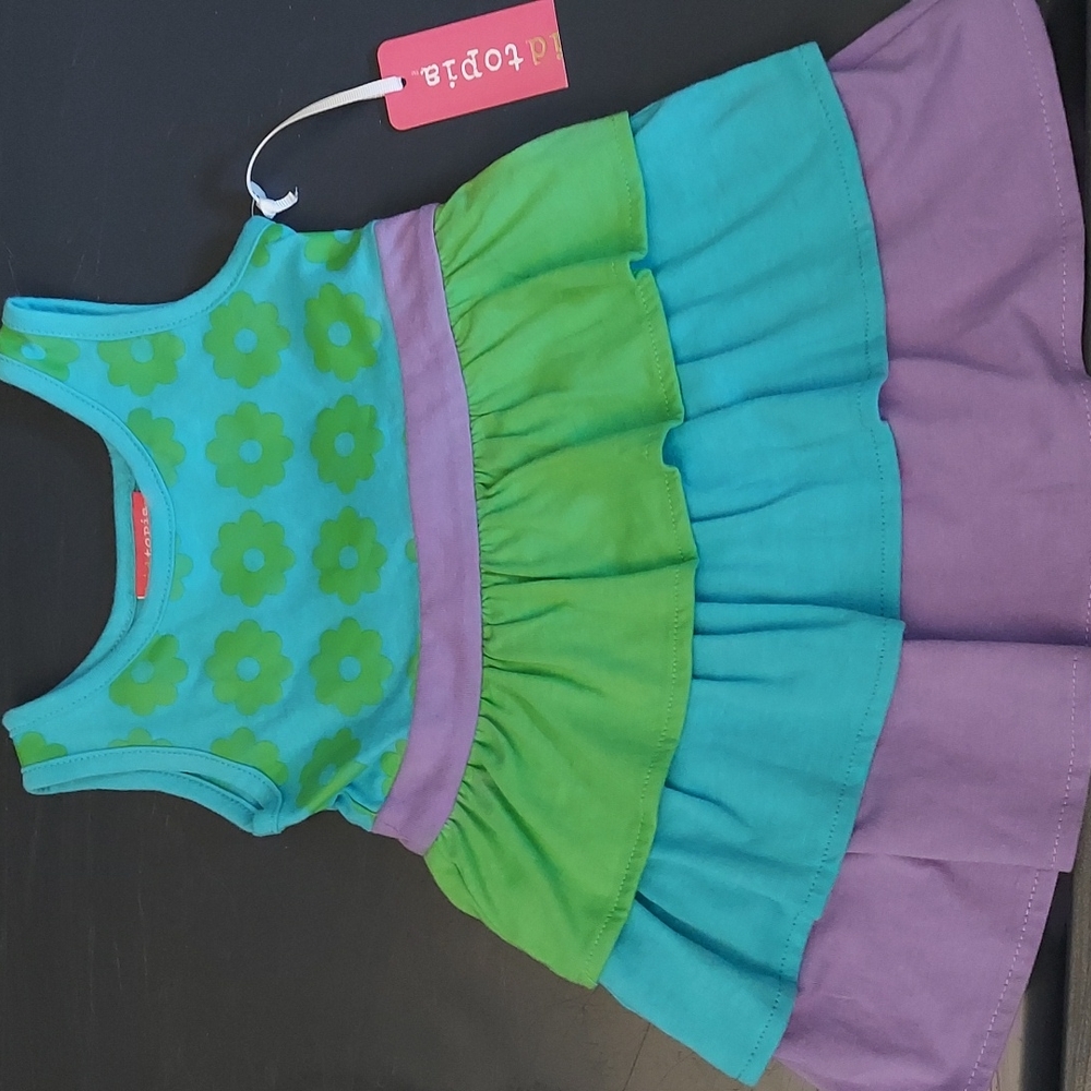 Kidtopia girls sundress ruffled bottom